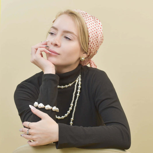 Midnight Lace press-on nails with nude base, black lace tips, red accents, and delicate 3D bows for a romantic elegant look.