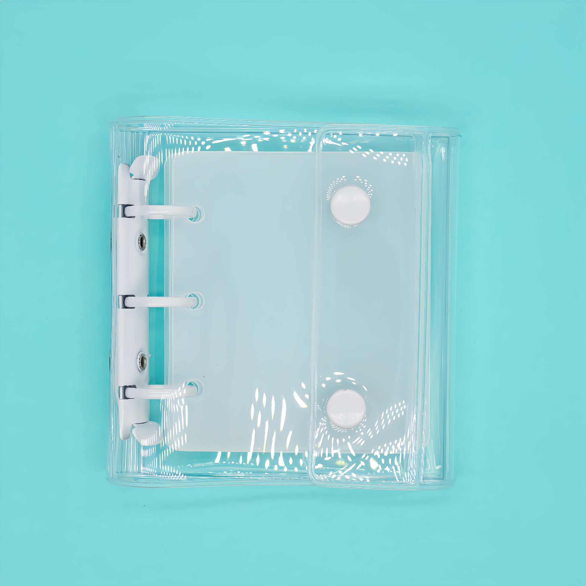 Angel’s Nail Storage Brochure — transparent 4-page organizer case for storing and displaying press-on nail sets.